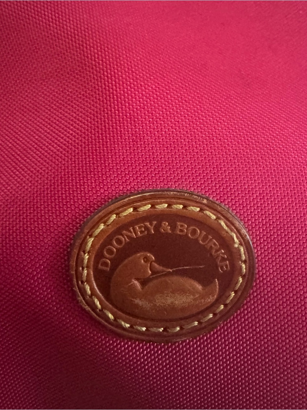 Dooney & Bourke Hot Pink Shoulder Bag with Leather Logo Patch Crossbody